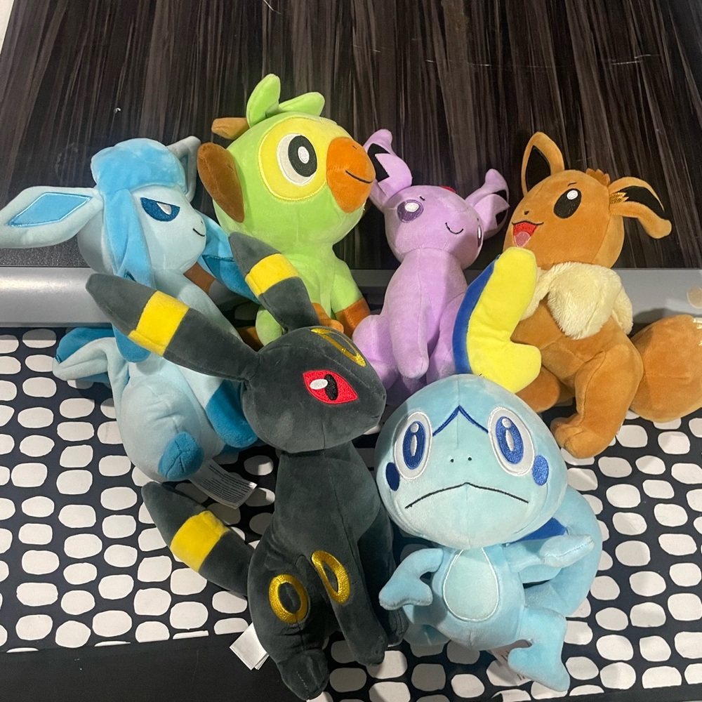 Pokémon plush lot evee espeon glaceon umbreon
